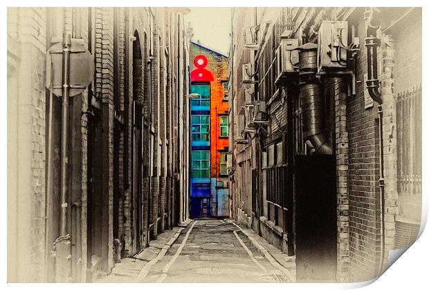  inner city back alleyway Print by ken biggs