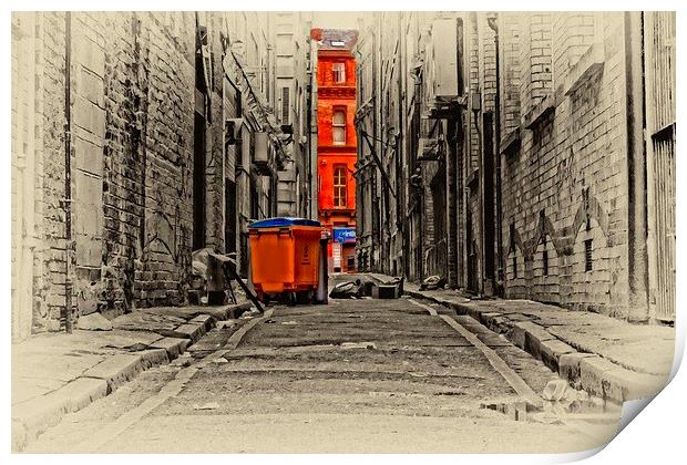 inner city back alleyway  Print by ken biggs