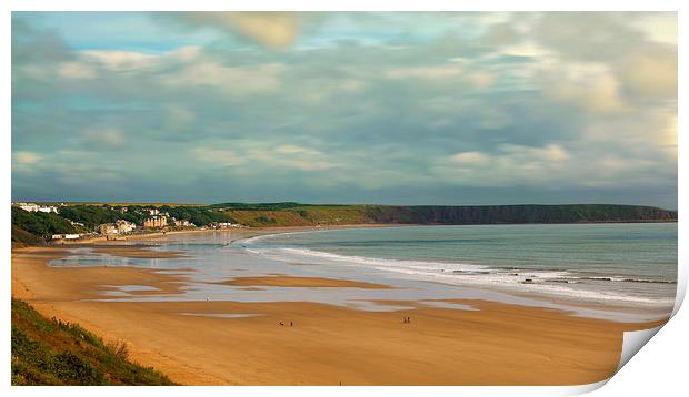  Filey beach, North East Yorkshire Print by Andrew Scott