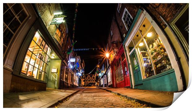 Steep Hill, Lincoln Print by Andrew Scott