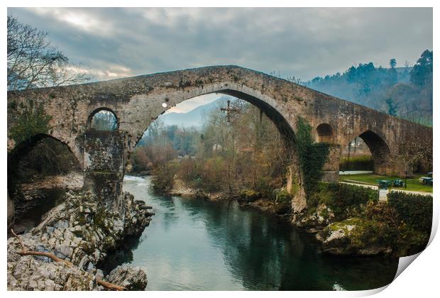 The hump-backed Roman Bridge Print by Svetlana Korneliuk