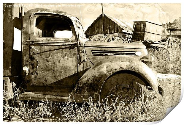Old truck Print by Paul Fell