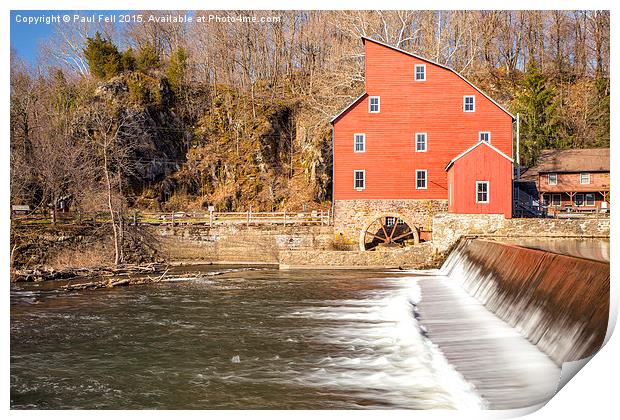 Red Mill Print by Paul Fell