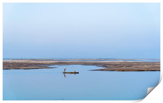 landscape view of Koshi river  Print by Ambir Tolang