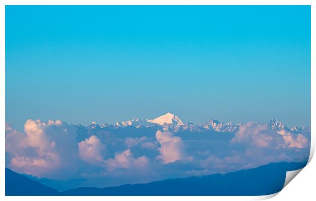 Landscape view of Mountain range Print by Ambir Tolang