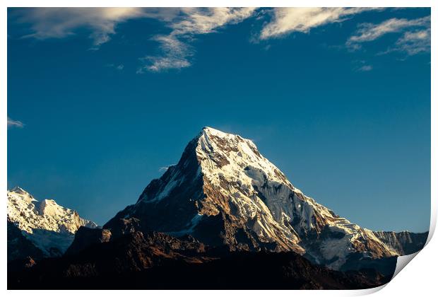 Shining Mount Annapurna South  Print by Ambir Tolang