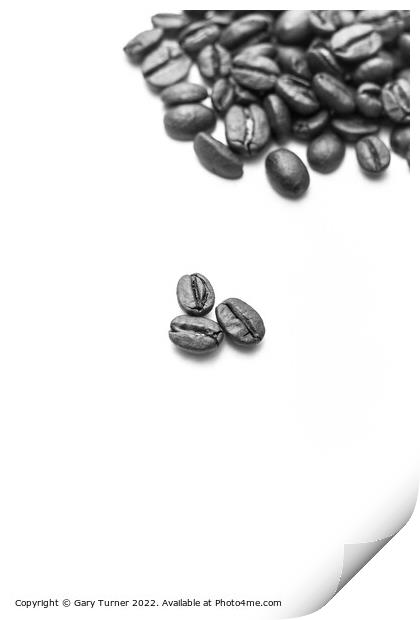 Pile of Coffee Beans Print by Gary Turner