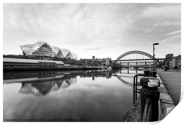Reflections of the quayside Print by Gary Turner