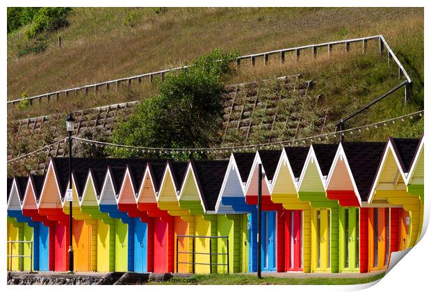 Scarborough Beach Huts II Print by Gary Turner