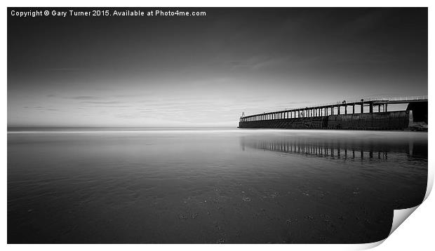By Whitby Pier Print by Gary Turner