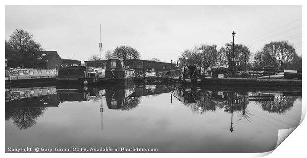Brighouse Canal Basin Print by Gary Turner