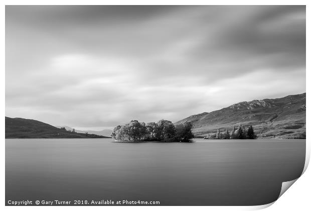 Island on Loch Tarff Print by Gary Turner