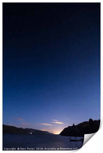 Night over Loch Ness Print by Gary Turner