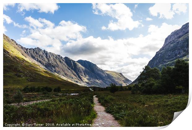 A Path through Glencoe Print by Gary Turner