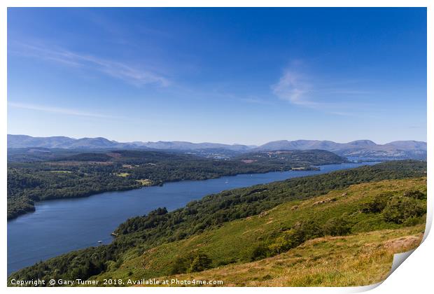 Windermere from Gummer's How Print by Gary Turner