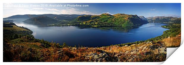 Ullswater From Gowbarrow Print by Dave Massey