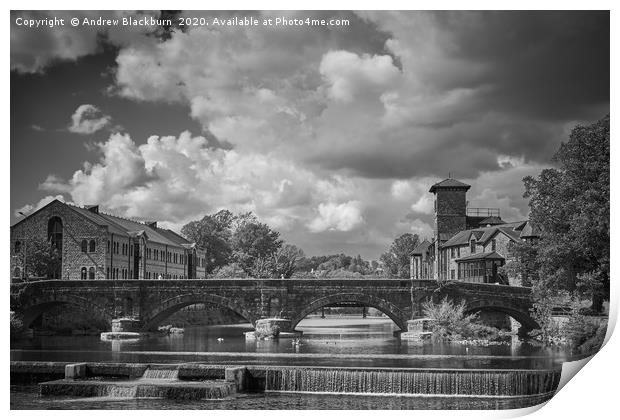 Clouds over the River Kent in Kendal...            Print by Andy Blackburn