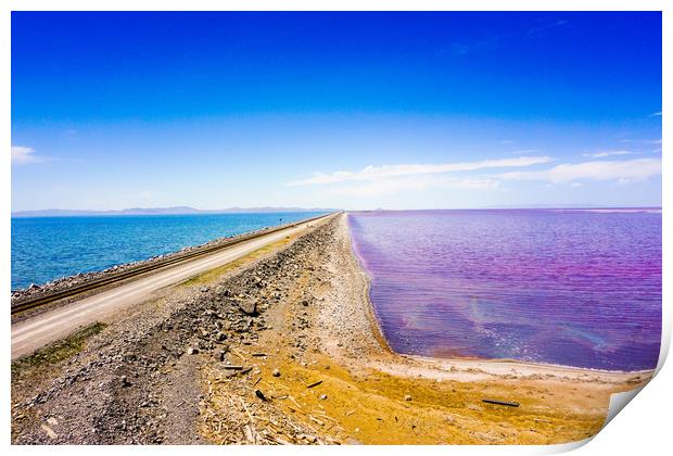 causeway and salt Print by Brent Olson