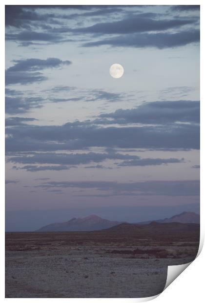  Desert Moon Print by Brent Olson