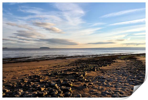 Sunset at Lavernock Point Wales Print by Kevin Round