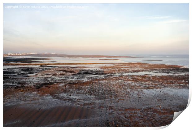 Penarth beach winter Print by Kevin Round