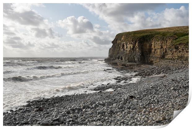 Dunraven Bay Wales Print by Kevin Round