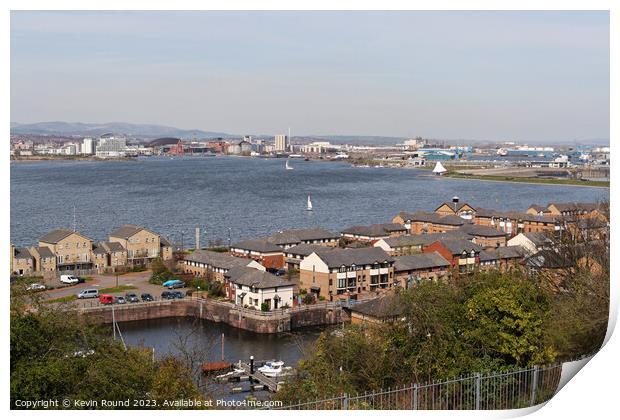 Cardiff Bay Penarth Marina Print by Kevin Round