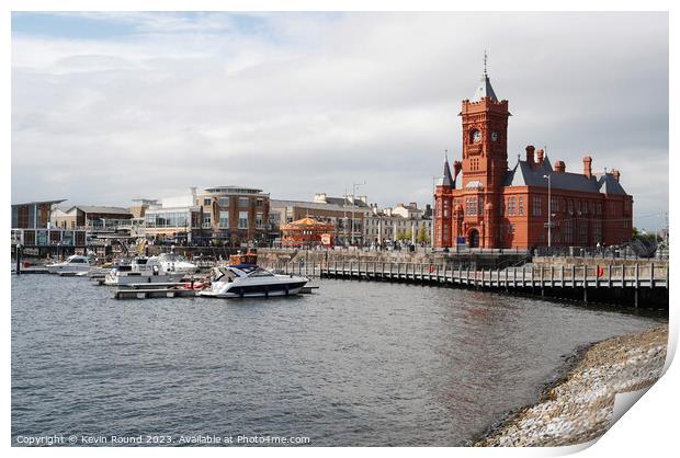 Cardiff bay waterfront Print by Kevin Round