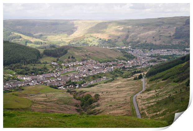 Rhondda Valley Wales Print by Kevin Round