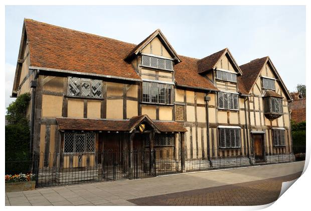 Shakespeare's Birthplace left Print by Kevin Round