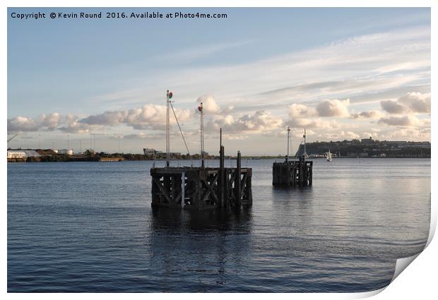 Cardiff Bay Structures Print by Kevin Round