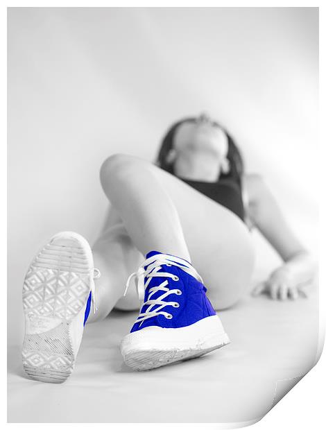 Blue shoes Print by Chris Watson