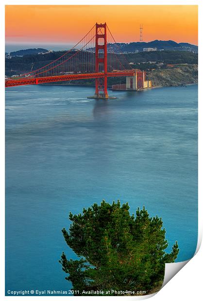 Golden Gate bridge Print by Eyal Nahmias