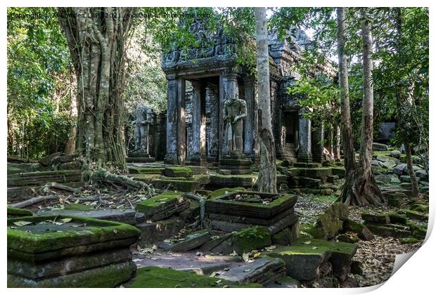Preah Khan Temple, Cambodia Print by Jo Sowden