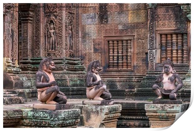 Banteay Srei temple, Cambodia Print by Jo Sowden