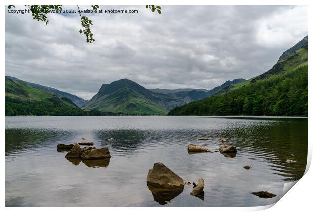 Crummock Water, Lake District Print by Jo Sowden