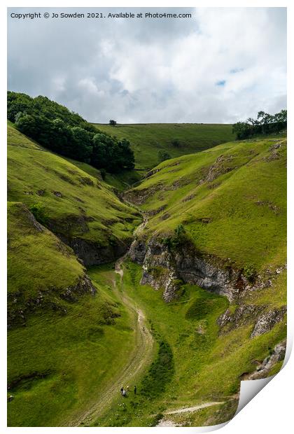 Cave Dale, the Peak District Print by Jo Sowden