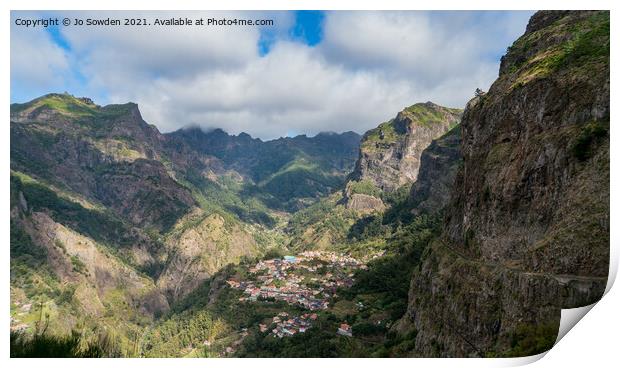 The Nuns Valley, Madeira Print by Jo Sowden