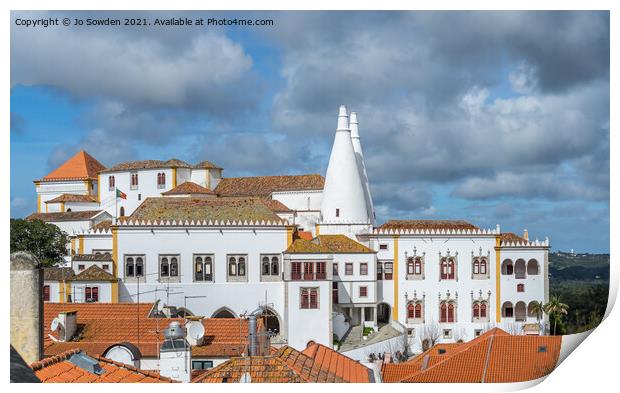 The Royal Palace , Sintra, Portugal Print by Jo Sowden