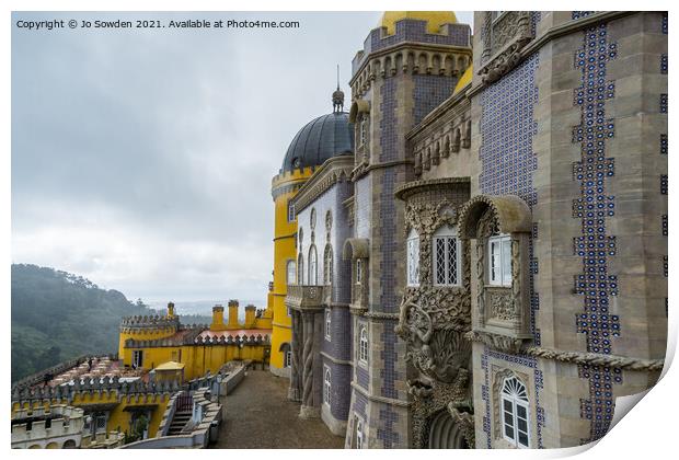 Pena Palace, Sintra Print by Jo Sowden