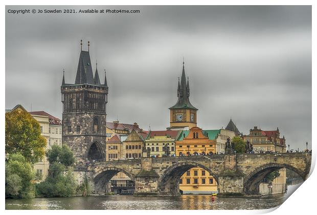 Prague Cityscape Print by Jo Sowden
