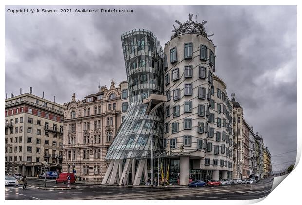 The Dancing House, Prague Print by Jo Sowden