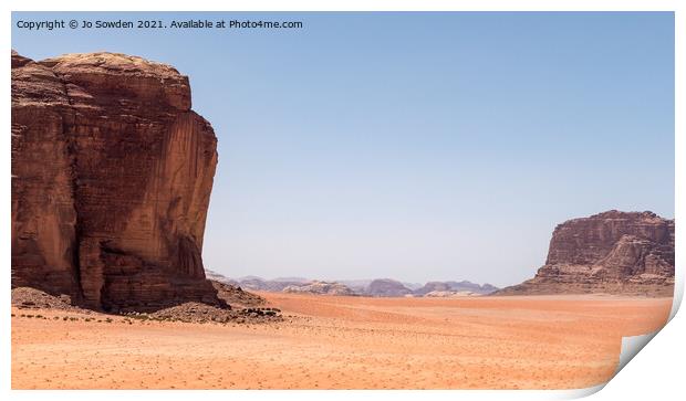 Wadi Rum View, Petra Print by Jo Sowden