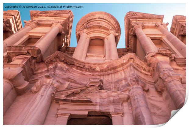 The Monastery, Petra, Jordan Print by Jo Sowden