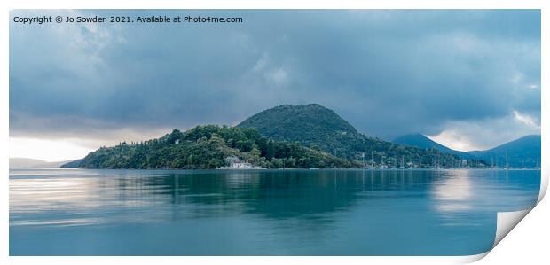 Early morning Lefkada Print by Jo Sowden