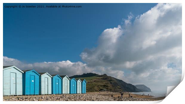 Charmouth Beach Print by Jo Sowden