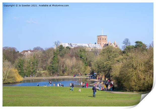 verulamium park Print by Jo Sowden