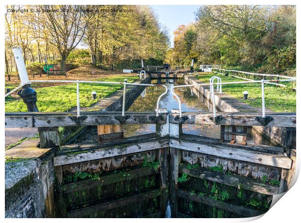 Hatton Locks Print by Jo Sowden