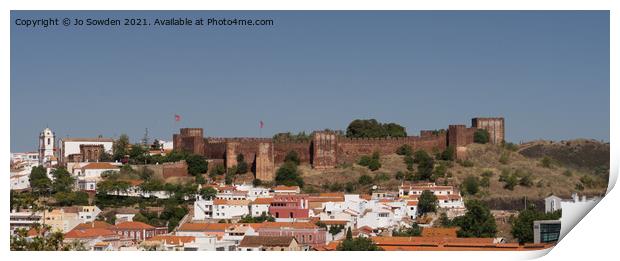 Silves Castle, Portugal Print by Jo Sowden