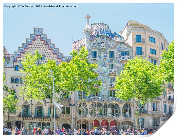 Casa Batlló, Barcelona, Spain Print by Jo Sowden